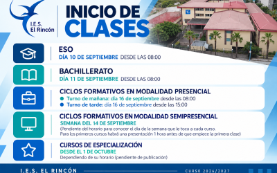 Inicio del curso 2026/27