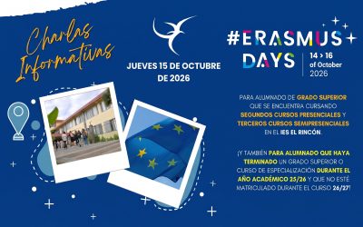Erasmus Days en el IES El Rincón: charlas informativas para el alumnado de Formación Profesional